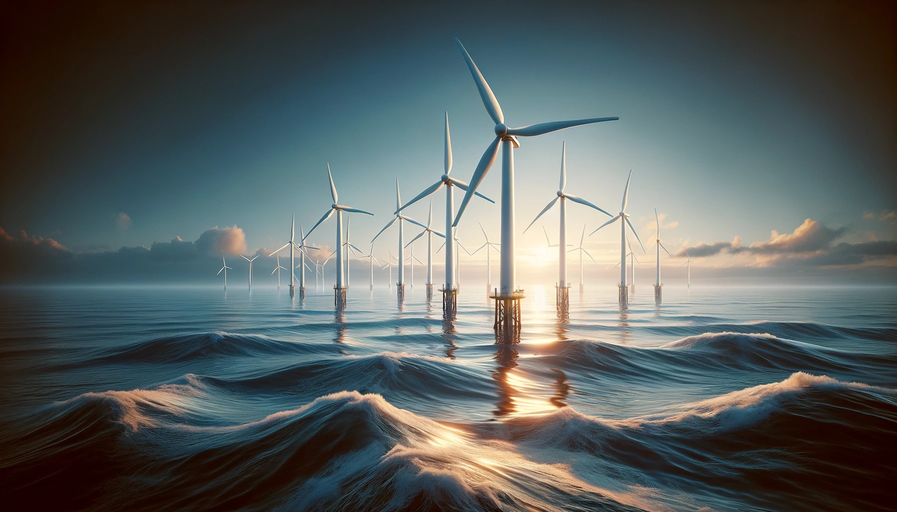 image of a offshore wind animation render