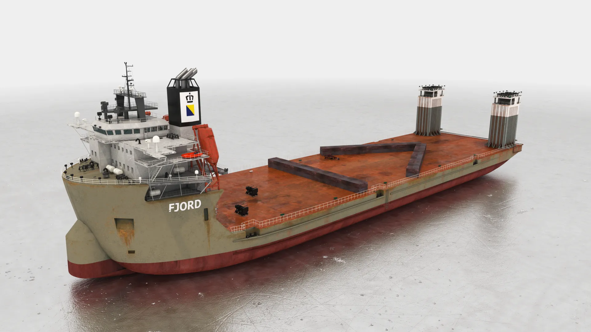 Fjord Ship offshore 3d model