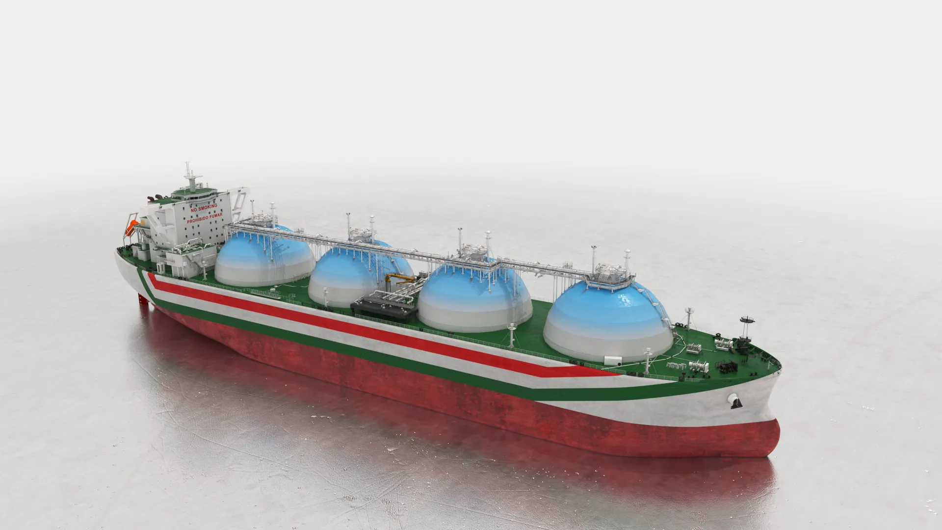 Gas Ship offshore 3d model