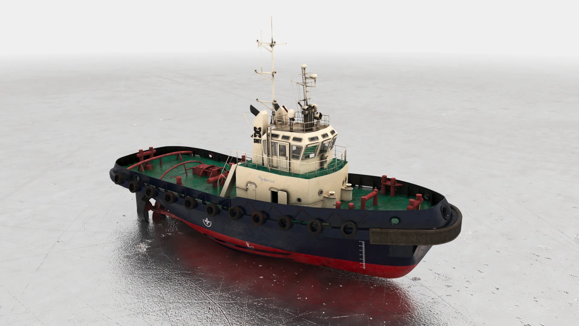 Tug boat offshore 3d model