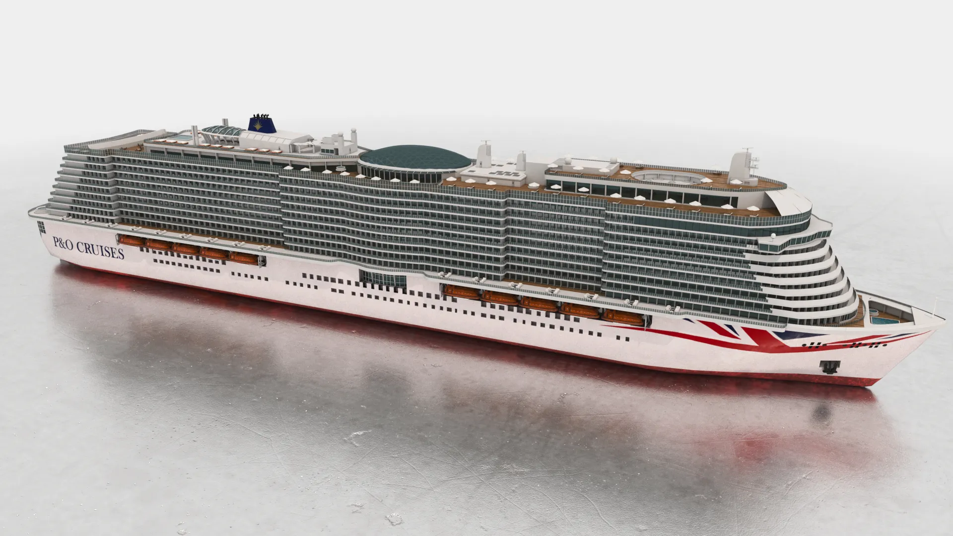 Cruise Ship offshore 3d model