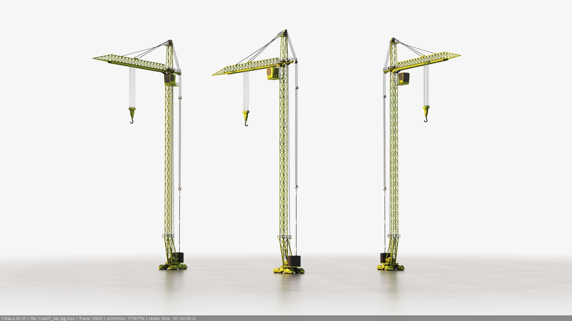 Realistic Tower Crane 3D Model