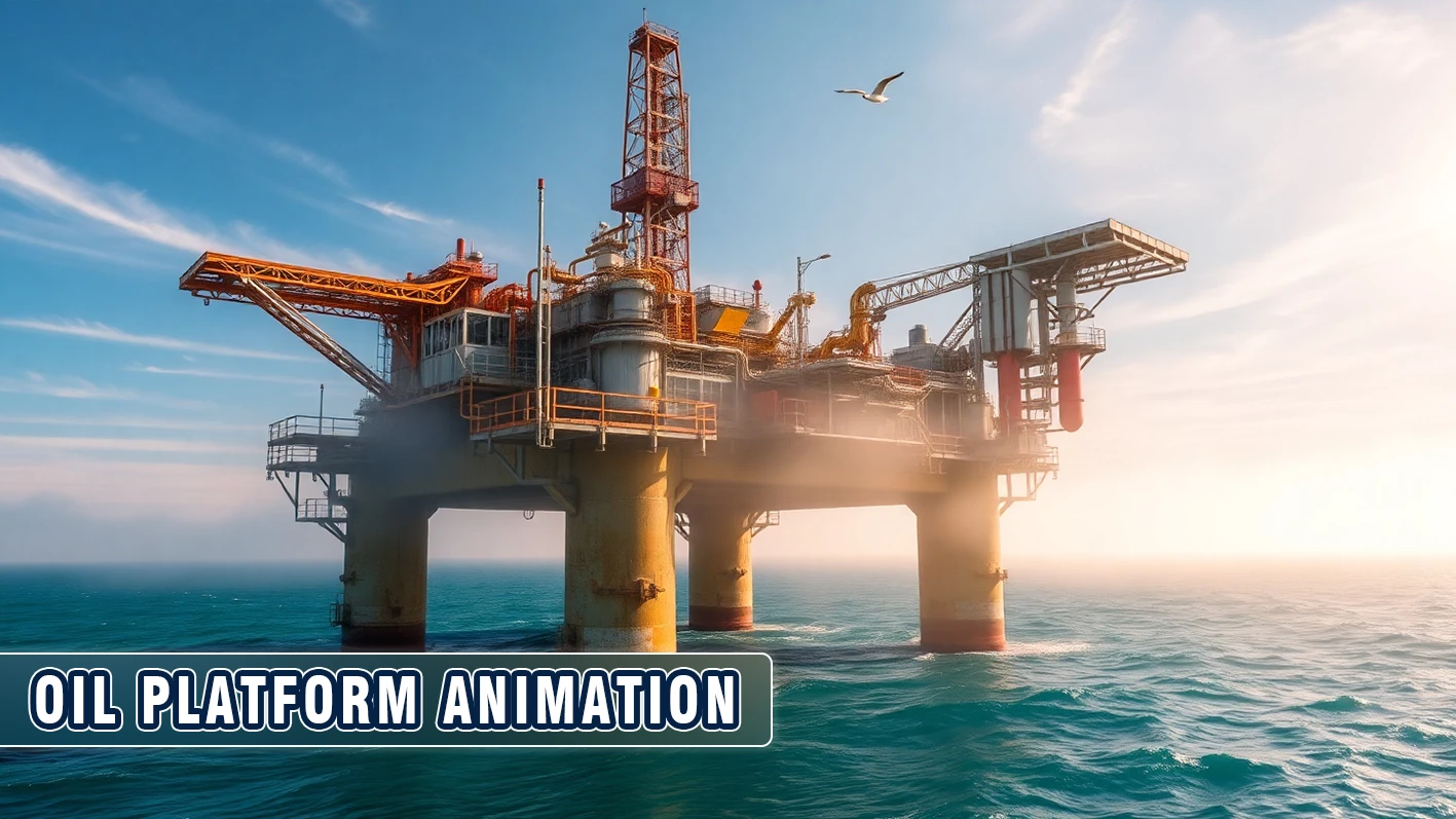 Oil platform animation