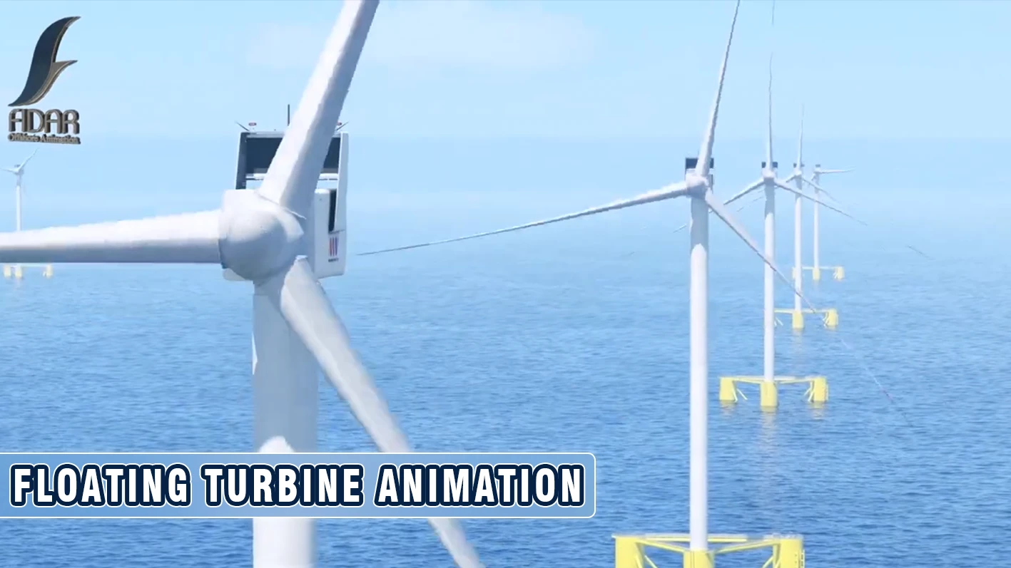 floating turbine animation
