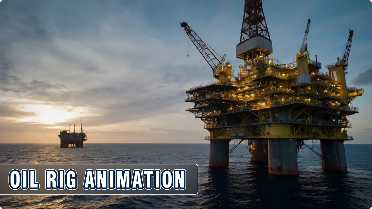 oil rig animation