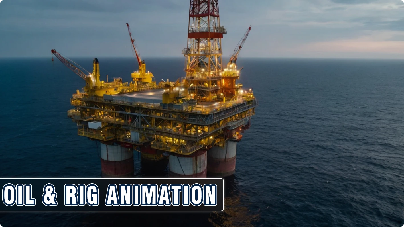 oil and rig animation