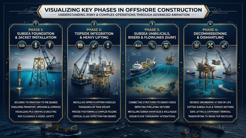Key Phases Visualized in Offshore Construction